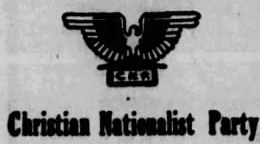 Ballot symbol for the Christian National Party/Constitution Party/America First Party (1952)