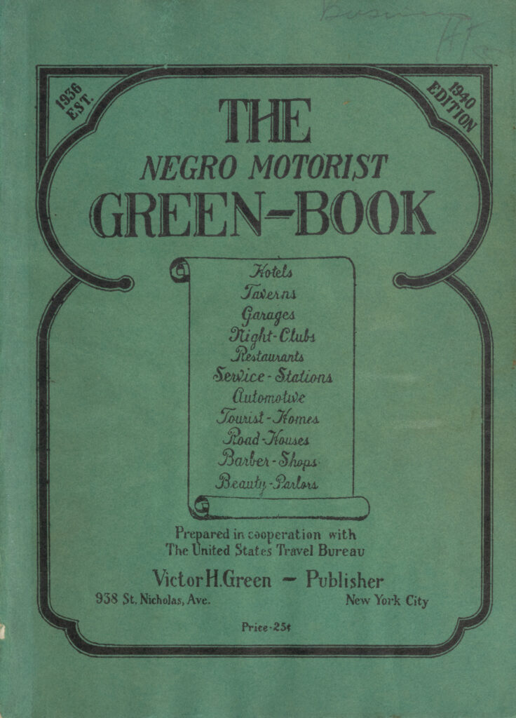 High-quality scan of the front cover of the 1940 edition of The Negro Motorist Green-Book publication by Victor H. Green.