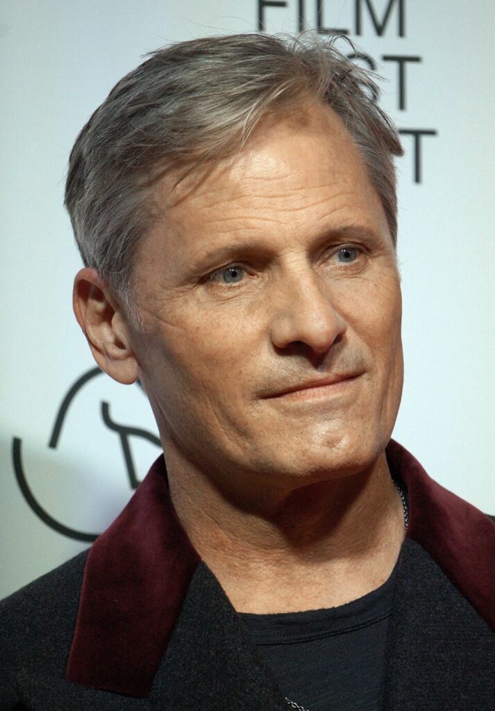Close up portrait photo of actor Viggo Mortensen who stars as the working-class Northern driver Tony Lip in the movie Green Book.